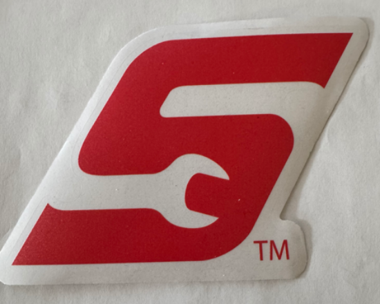 Picture of A6 vinyl sticker (S logo)