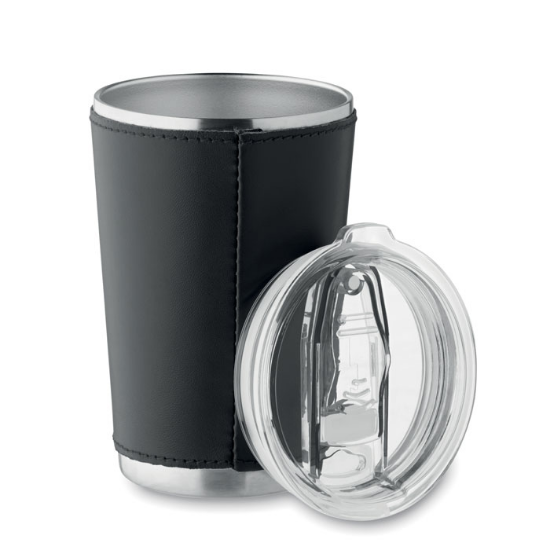 Picture of Double Walled Tumbler with PU Leather Sleeve