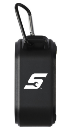 Picture of Bluetooth speaker with carabiner